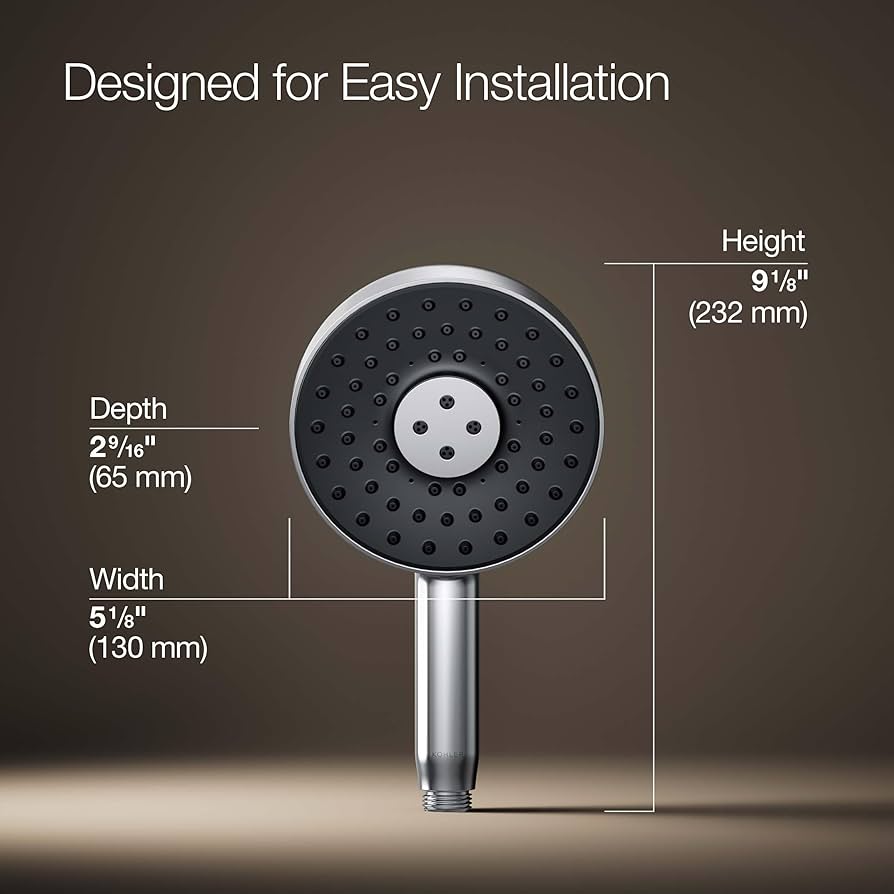 KOHLER 26282-G-CP Statement Round Three-Function HAND SHOWER